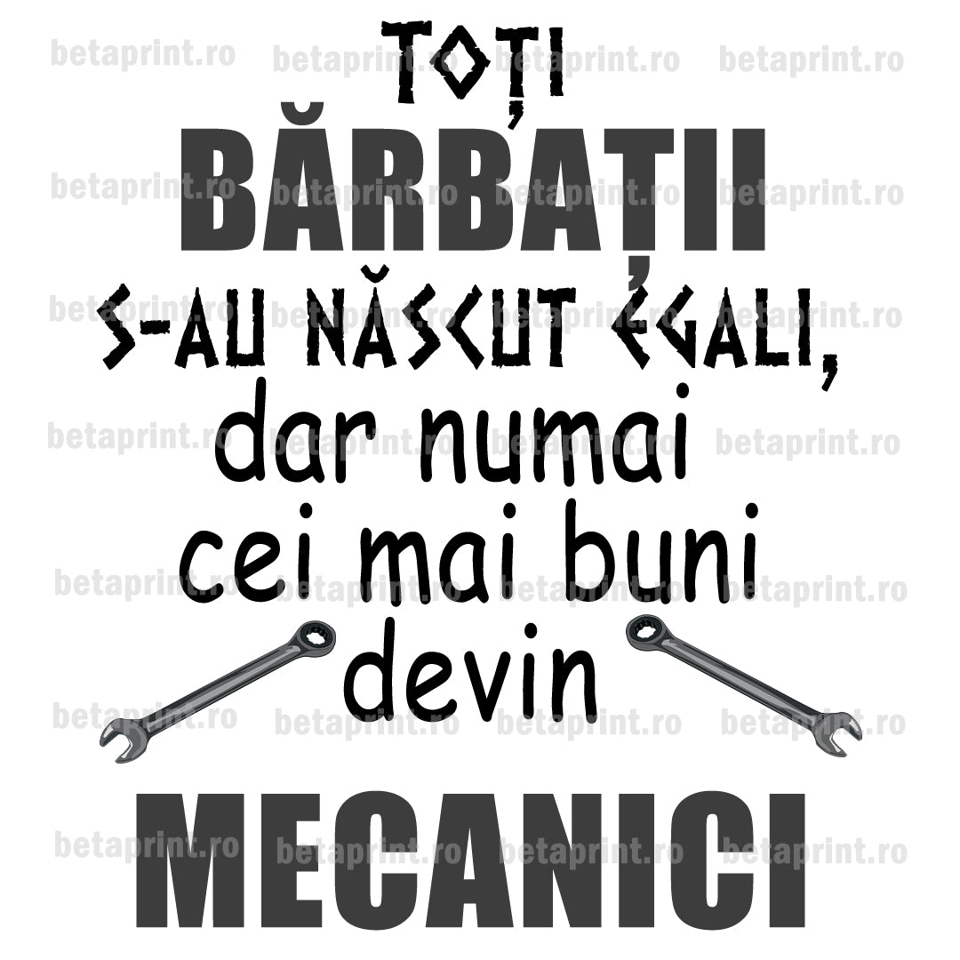 Grafică cu mesaj: Mecanici – PNG pentru Produse Personalizate