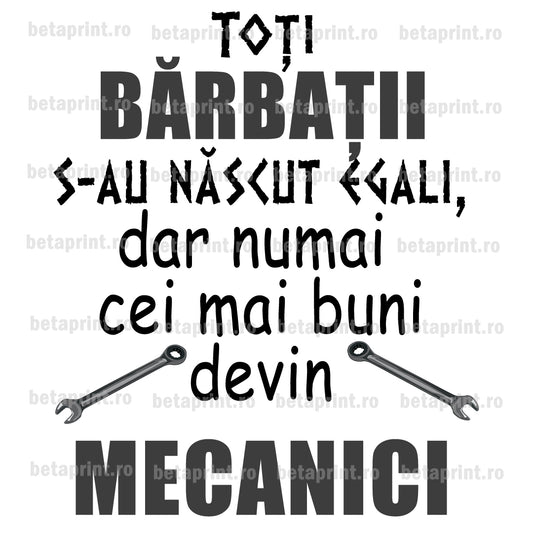 Grafică cu mesaj: Mecanici – PNG pentru Produse Personalizate