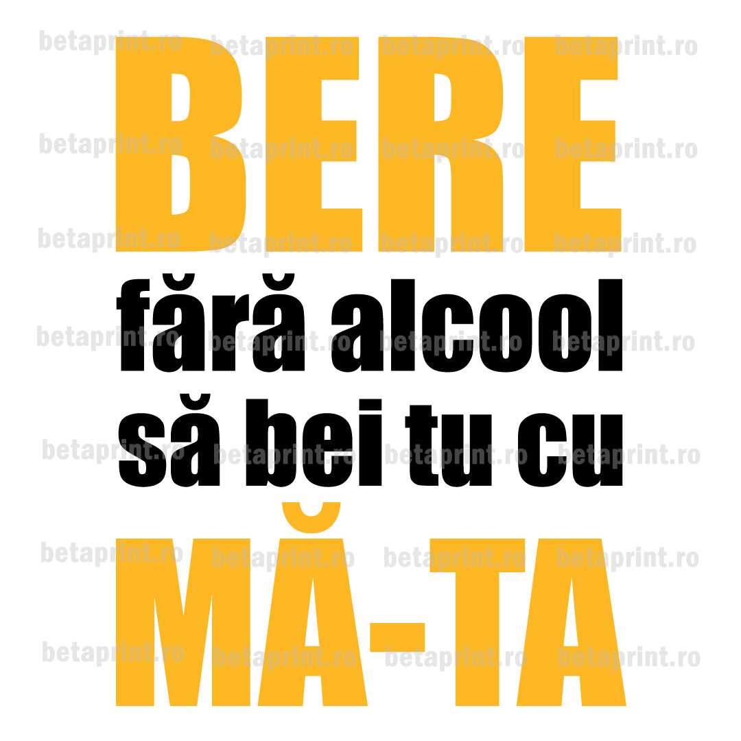 Grafică cu mesaj: Bere fără alcool – PNG pentru Produse Personalizate
