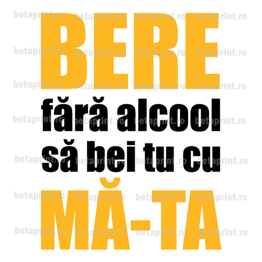 Grafică cu mesaj: Bere fără alcool – PNG pentru Produse Personalizate