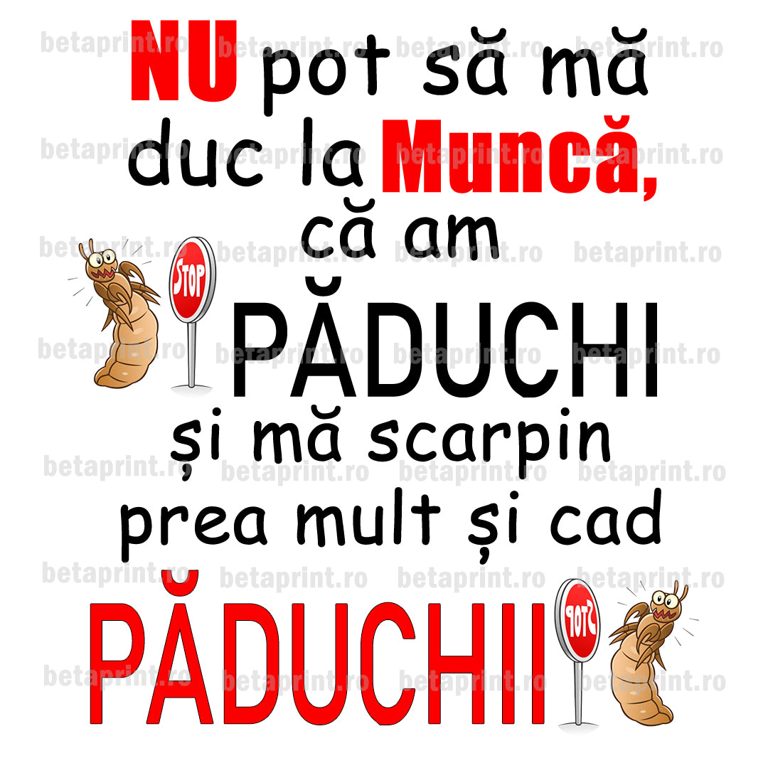 Grafică cu mesaj: Nu pot să mă duc la muncă – PNG pentru Produse Personalizate