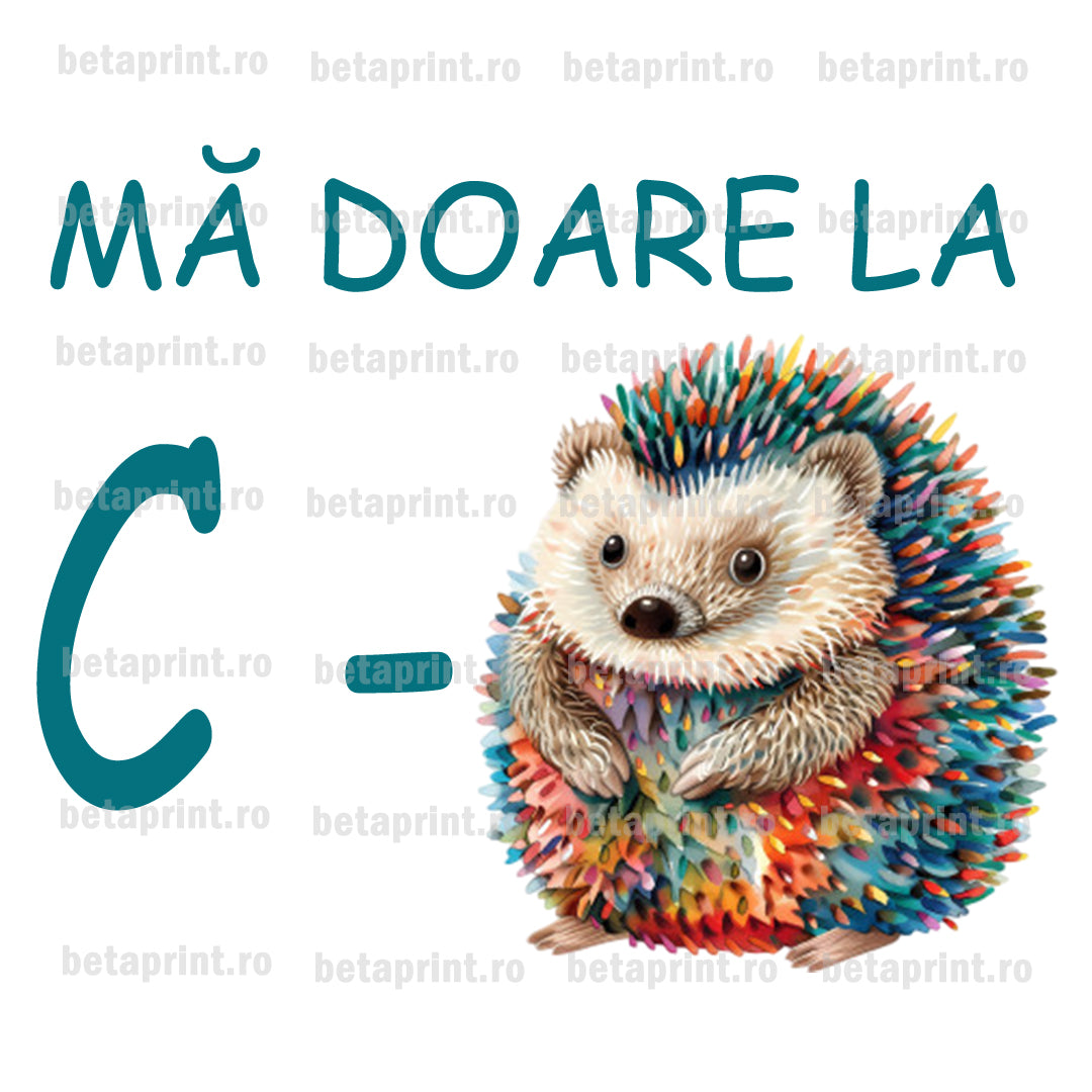 Grafică cu mesaj: Mă doare la c-arici – PNG pentru Produse Personalizate