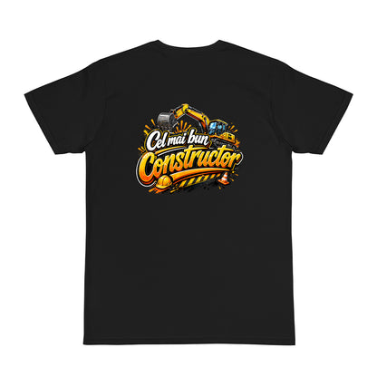 Tricou personalizat cu mesaj:"Cel mai bun constructor", bumbac 100%
