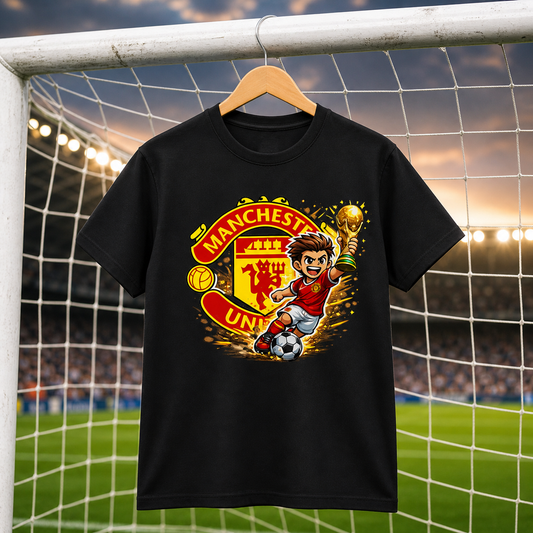 Tricou personalizat cu mesaj:"Manchester united", bumbac 100%