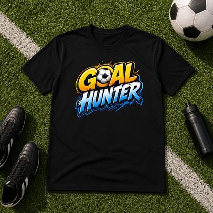 Tricou personalizat cu mesaj:"Goal Hunter", model fotbal, bumbac 100%