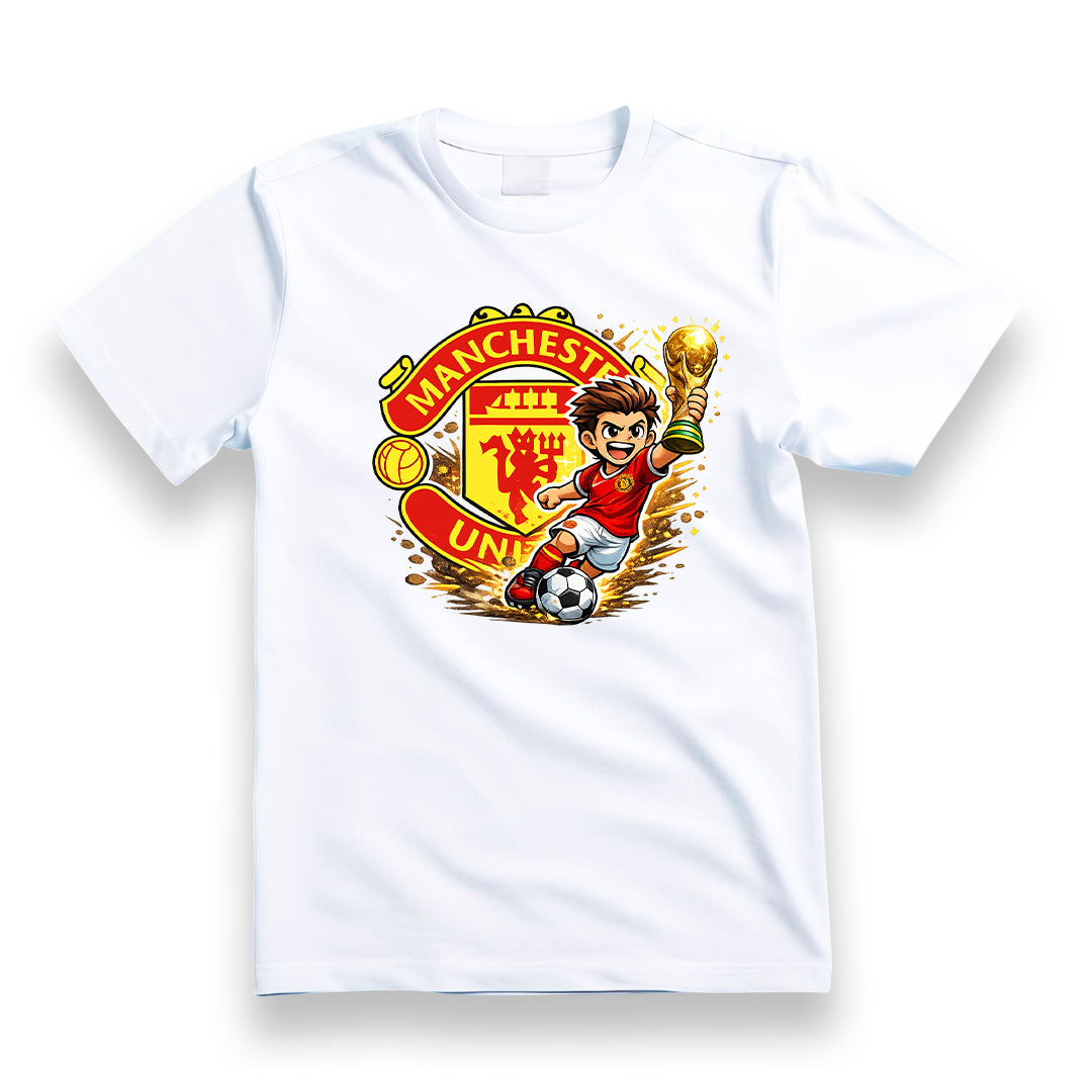 Tricou personalizat cu mesaj:"Manchester united", bumbac 100%