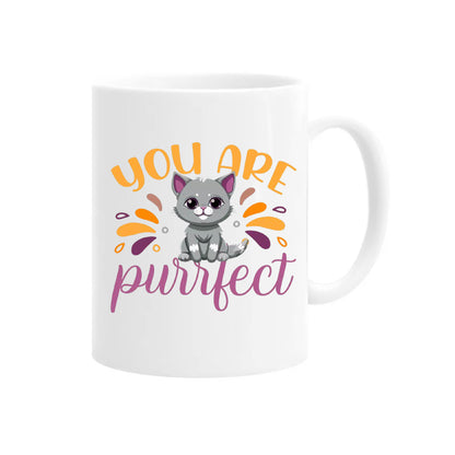 Cană cu mesaj: you are purrfect, 330ml, ceramică